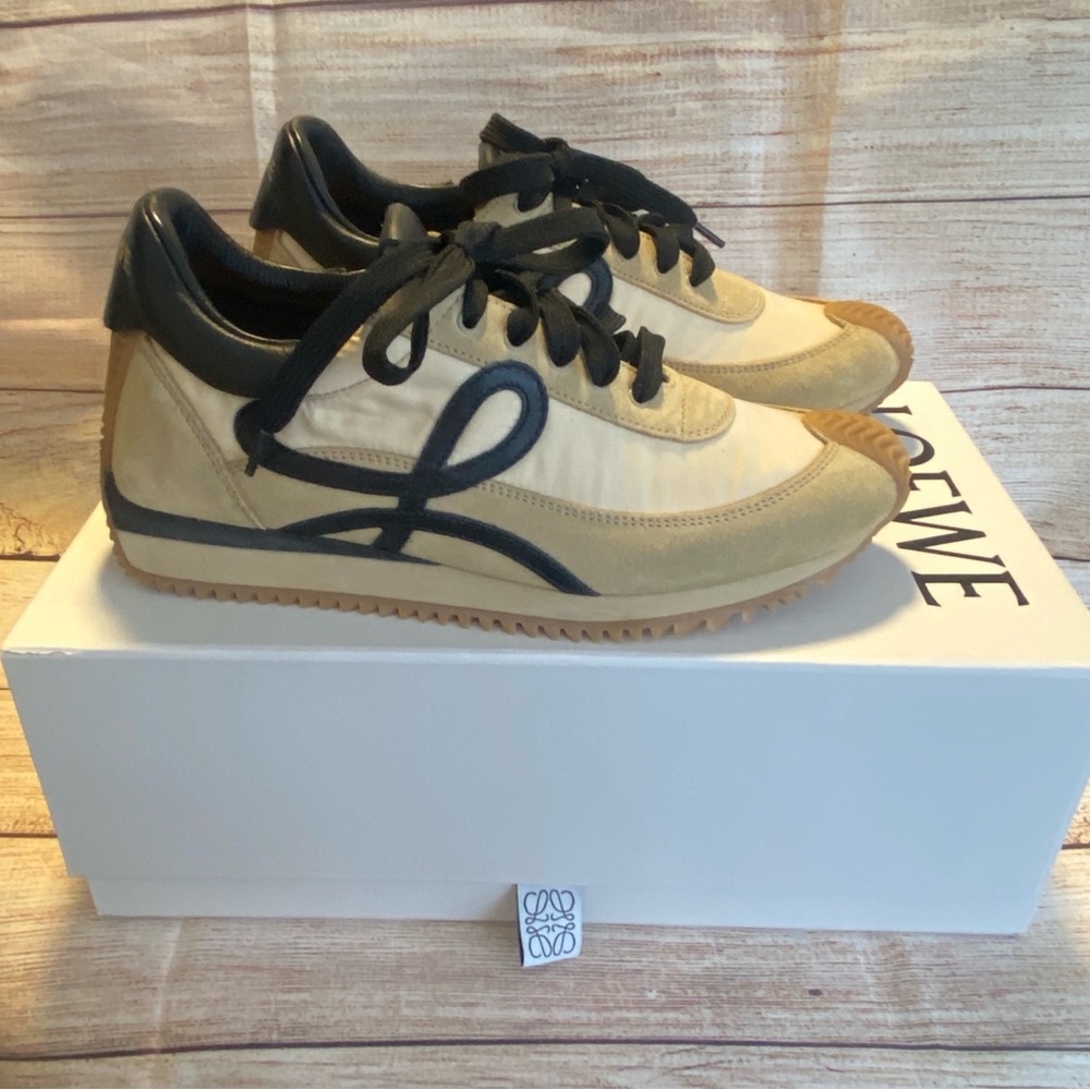LOEWE
Flow Runner logo-appliquéd shell, leather and suede sneakers